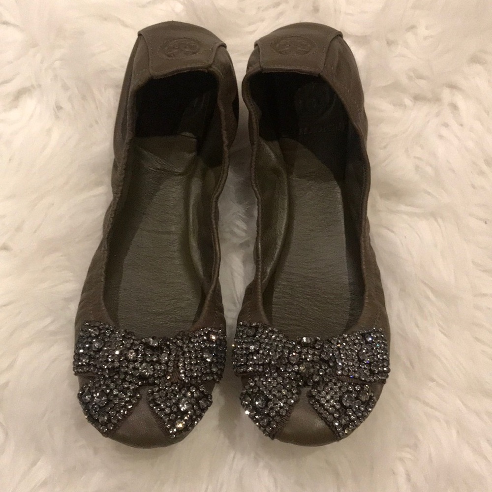 Tory Burch AZALEA flats in charcoal grey